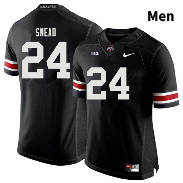 Ohio State Buckeyes Brian Snead Men's #24 Black Authentic Stitched College Football Jersey